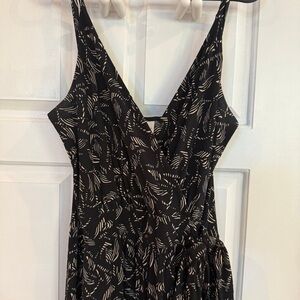 Kaileigh Black Dress with White Patterns
